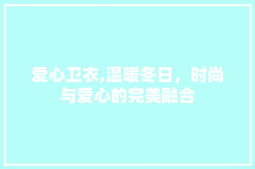 爱心卫衣,温暖冬日，时尚与爱心的完美融合