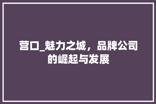 营口_魅力之城，品牌公司的崛起与发展