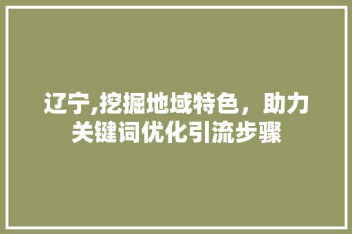 辽宁,挖掘地域特色，助力关键词优化引流步骤