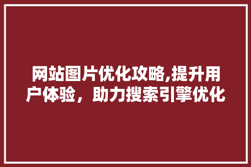 网站图片优化攻略,提升用户体验，助力搜索引擎优化