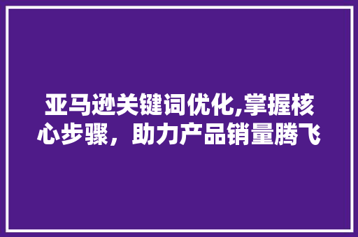 亚马逊关键词优化,掌握核心步骤，助力产品销量腾飞