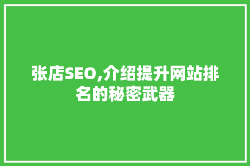 张店SEO,介绍提升网站排名的秘密武器