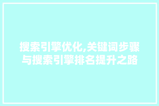 搜索引擎优化,关键词步骤与搜索引擎排名提升之路