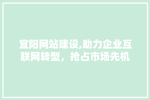 宜阳网站建设,助力企业互联网转型，抢占市场先机