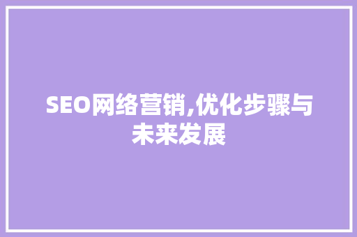SEO网络营销,优化步骤与未来发展