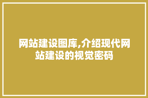 网站建设图库,介绍现代网站建设的视觉密码