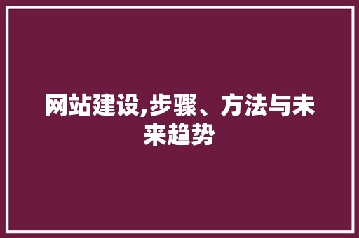 网站建设,步骤、方法与未来趋势