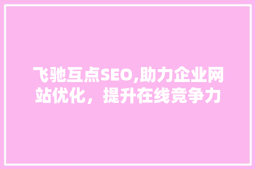 飞驰互点SEO,助力企业网站优化，提升在线竞争力