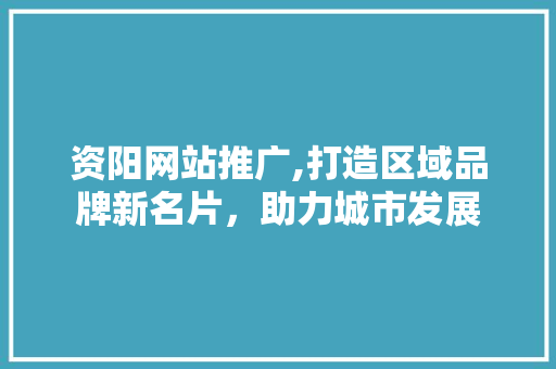 资阳网站推广,打造区域品牌新名片，助力城市发展