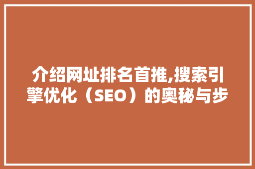 介绍网址排名首推,搜索引擎优化（SEO）的奥秘与步骤