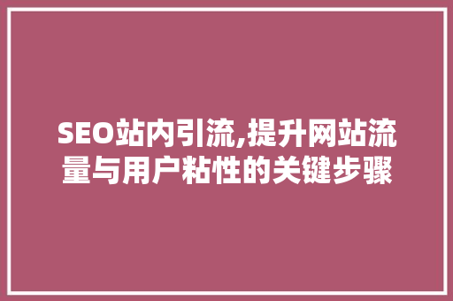 SEO站内引流,提升网站流量与用户粘性的关键步骤