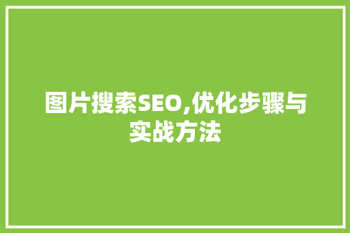 图片搜索SEO,优化步骤与实战方法