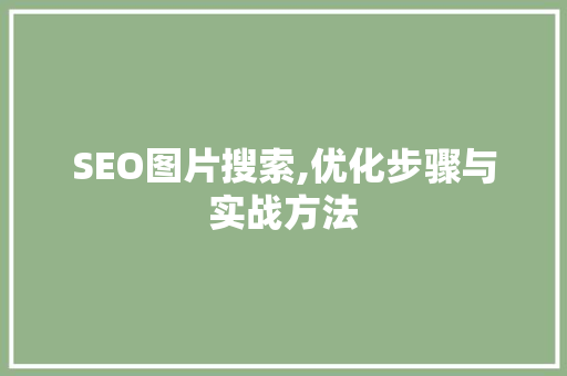 SEO图片搜索,优化步骤与实战方法