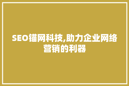 SEO锚网科技,助力企业网络营销的利器