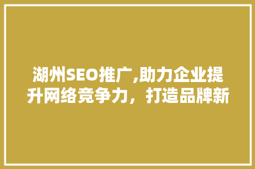 湖州SEO推广,助力企业提升网络竞争力，打造品牌新高度