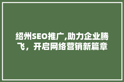 绍州SEO推广,助力企业腾飞，开启网络营销新篇章