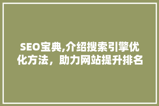 SEO宝典,介绍搜索引擎优化方法，助力网站提升排名 友链在线
