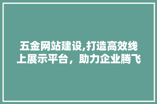 五金网站建设,打造高效线上展示平台，助力企业腾飞