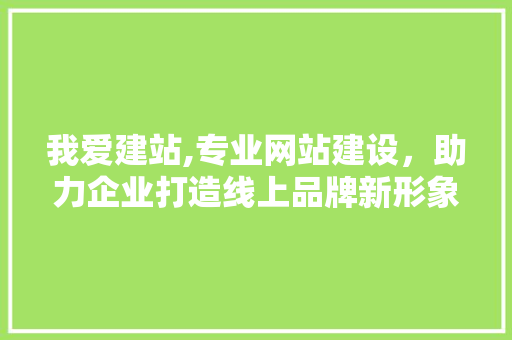 我爱建站,专业网站建设，助力企业打造线上品牌新形象 Web前端