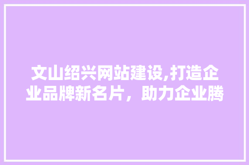 文山绍兴网站建设,打造企业品牌新名片，助力企业腾飞