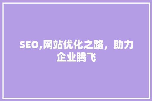 SEO,网站优化之路，助力企业腾飞