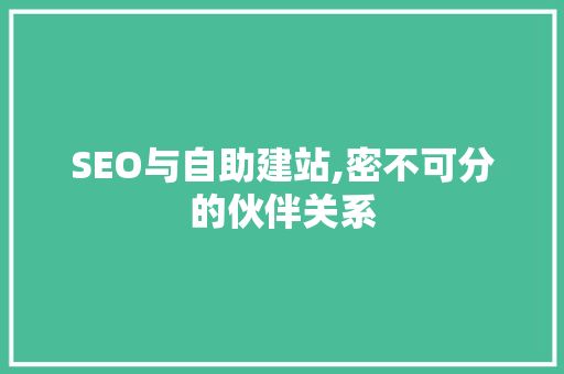 SEO与自助建站,密不可分的伙伴关系