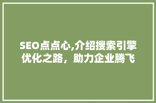 SEO点点心,介绍搜索引擎优化之路，助力企业腾飞