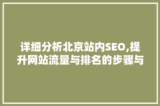 详细分析北京站内SEO,提升网站流量与排名的步骤与方法