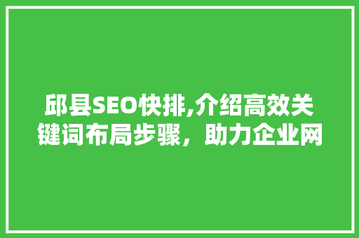 邱县SEO快排,介绍高效关键词布局步骤，助力企业网络营销