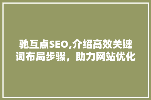 驰互点SEO,介绍高效关键词布局步骤，助力网站优化