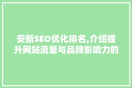 安新SEO优化排名,介绍提升网站流量与品牌影响力的秘密武器