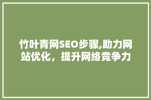 竹叶青网SEO步骤,助力网站优化，提升网络竞争力