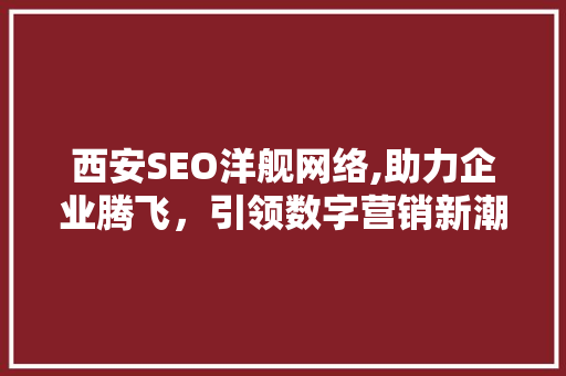 西安SEO洋舰网络,助力企业腾飞，引领数字营销新潮流