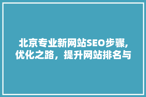 北京专业新网站SEO步骤,优化之路，提升网站排名与用户体验