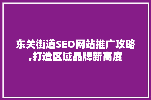 东关街道SEO网站推广攻略,打造区域品牌新高度