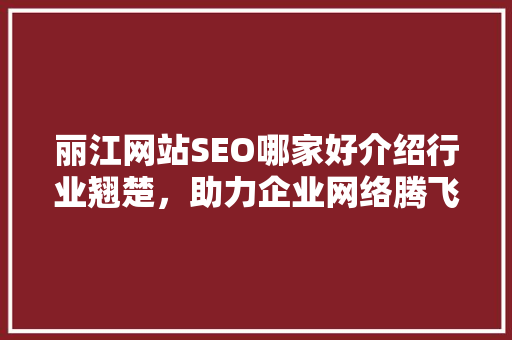 丽江网站SEO哪家好介绍行业翘楚，助力企业网络腾飞 友链在线
