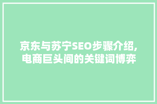 京东与苏宁SEO步骤介绍,电商巨头间的关键词博弈