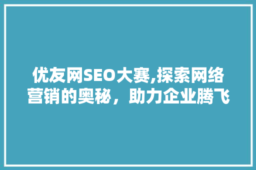 优友网SEO大赛,探索网络营销的奥秘，助力企业腾飞