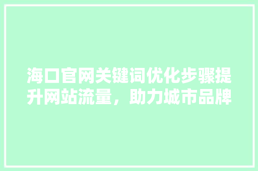 海口官网关键词优化步骤提升网站流量，助力城市品牌传播