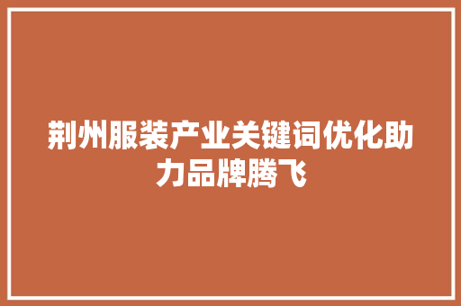 荆州服装产业关键词优化助力品牌腾飞