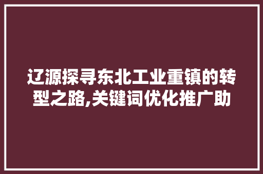 辽源探寻东北工业重镇的转型之路,关键词优化推广助力城市形象提升