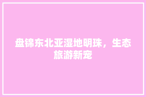 盘锦东北亚湿地明珠，生态旅游新宠