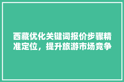 西藏优化关键词报价步骤精准定位，提升旅游市场竞争力
