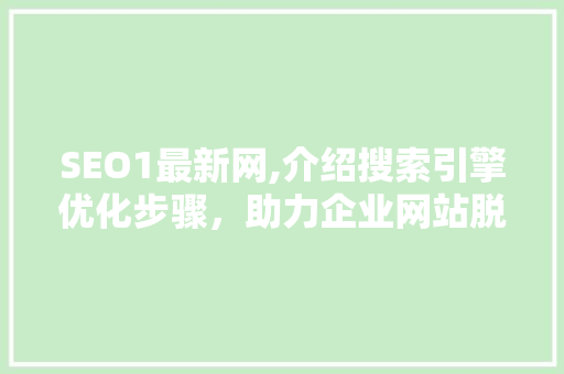 SEO1最新网,介绍搜索引擎优化步骤，助力企业网站脱颖而出