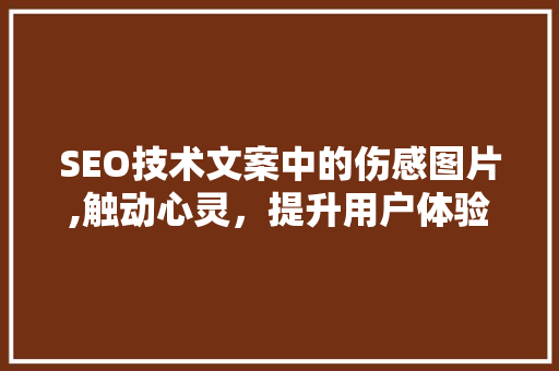 SEO技术文案中的伤感图片,触动心灵，提升用户体验