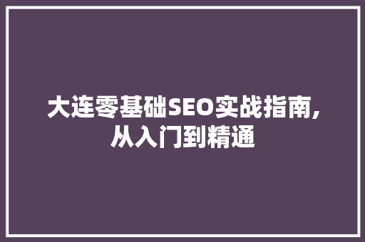大连零基础SEO实战指南,从入门到精通