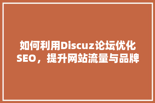 如何利用Discuz论坛优化SEO，提升网站流量与品牌影响力