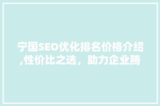 宁国SEO优化排名价格介绍,性价比之选，助力企业腾飞
