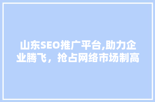 山东SEO推广平台,助力企业腾飞，抢占网络市场制高点
