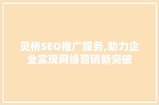 灵桥SEO推广服务,助力企业实现网络营销新突破